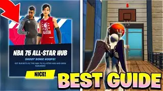 How To COMPLETE ALL NBA 75 ALL STAR HUB CHALLENGES in Fortnite! (Sink Baskets Quests)
