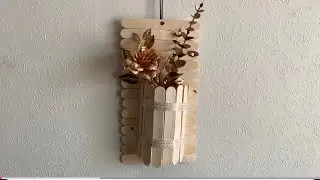 Diy Home Christmas Decoration/Amazing Flower Wase /wall Haning Vase/popsickle craft/plastic bottle