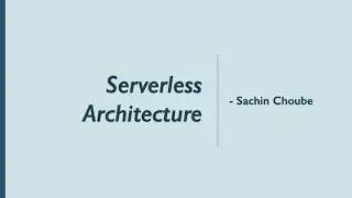 Serverless Architecture in Simple way
