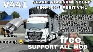 SHAREE!!UPDATE KODENAME SOUND HINO 500 JEMBRIT REAL #nyata FREE V441||BUSSID UPDATE 441