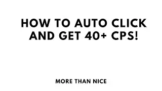 How to AutoCick!