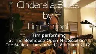 Tim Philpot performing Cinderella Blues at the Beehouse open Mic, The Station Llansanfraidd