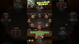 3way allin в $5.40 Bounty Hunters Mini Main #shorts #poker #allin #panda #beats #games #bounty