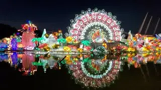Dubai Garden glow || Full walking tour || Day & Night views || Magic park || Dinosaur park