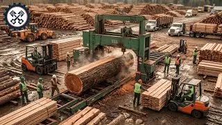 Опасные измельчители древесины и дробилки для деревьев | Самая быстрая в мире машина для обработк...