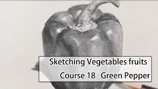 How to Sketch a Green Pepper#greenpepper #fruitdrawingtutorial #pencilartdrawing