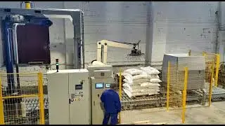 Укладка мешков роботом. Паллетайзере Fujirobotics EC 201 - топ модель для скоростной паллетизации.