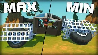 Racing Vehicles on ALL Physics from MAX to MIN! (Scrap Mechanic Gameplay)