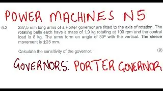 POWER MACHINES N5 GOVERNORS | PORTER GOVERNOR APRIL 2023 NATED ENGINEERING @mathszoneafricanmotives