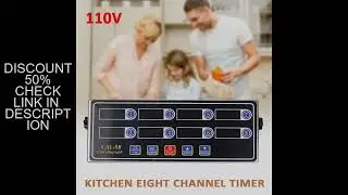 8 Channels CAL-8B Digital Timer, Stainless Steel Kitchen  Restaurant Timer Calculagraph Clock Remind