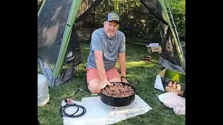 Uses review, Camco 58041 Portable Campfire Propane Fire Pit with Lava Rocks for Camping. 4 stars!