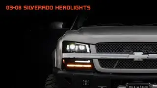 TRUE MODS 03-06 Chevrolet Silverado 1500 2500 3500 HD & Avalanche DOT Approved LED Headlights