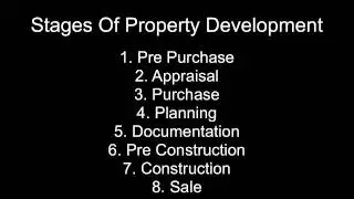 The Stages Of Developing A Property