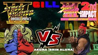 Street Fighter III 2nd Impact Giant Attack Gill vs Akuma (Shin Akuma) Full Gameplay