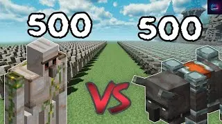 500 Ravagers vs 500 Iron Golems &ndash; INSANE Minecraft Mob Battle! 😱🔥