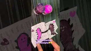 Painting on receipt🤭 #foryou #art #trending #youtubeshorts #receipt #cute #gaoche #music #twitter