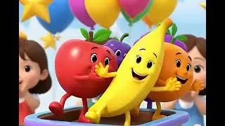 Happy fruits train kids rhymes