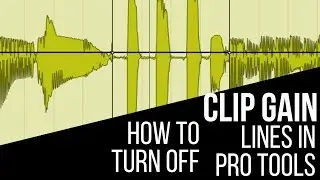 How To Turn Off Clip Gain Lines in Pro Tools -FAST!