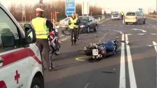 Motorradunfall endet glimpflich