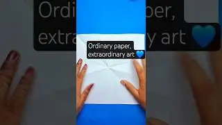 Ordinary Paper, Extraordinary Art 💙 Quick & Easy Paper Snowflake Cutting ✂️✨ #shorts #papercraft