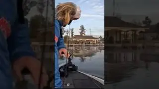Knocked my hat off gettin my fishin&rsquo; pole #fishing #funny #boating#shorts