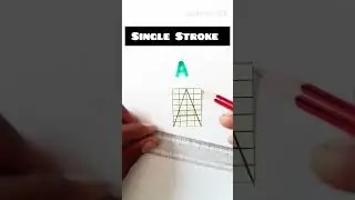 A - Single & Double Stroke Vertical Lettering, #saifiart03, @saifisir