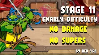 TMNT: Shredder's Revenge - Stage 11 No Damage / No Supers [Gnarly] - Leonardo