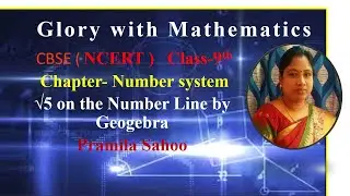 CBSE (NCERT) Mathematics Class-9 Number System (Root 5 on the number line by Geogebra)