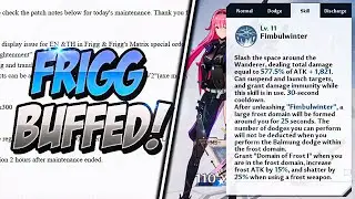 FRIGG GOT BUFFED! Emergency Maintenance! Tower of Fantasy