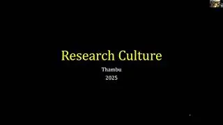 RESEARCH CULTURE _ DR. THAMBU DAVID