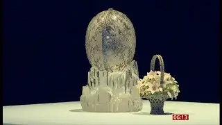 Faberge egg, set with 4,500 diamonds, sells in London for world record &pound;22.9m (UK/Global)