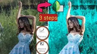 Snapseed - Cyan Blue Tone Effect just - 3 steps [Liku Creation Photography]