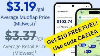 Mudflap fuel app review and invite code ca21ea for $10.00 in free fuel