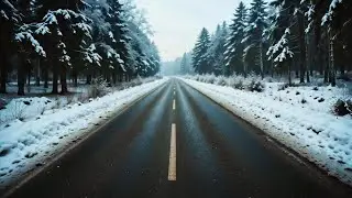 A Timeless Winter Road for Calm, Background Motion | VAYRA