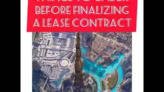 Check these before finalizing your rental contract in Dubai