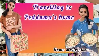 Baked homemade pizza 🍕/ Travelling to peddama’s home/ fun vlog