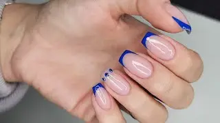 FRENCH MANUCURE BLEU & OEIL GREC 💙