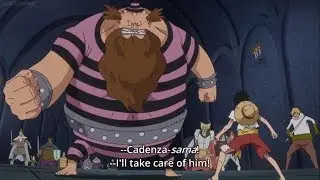 One piece 820 | Luffy vs Cadenza - Full Fight