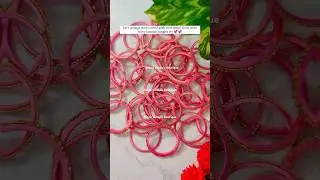 Cute Baby Pink Kundan Bangles for designer silk saree | Maya Venba&rsquo;s Boutique
