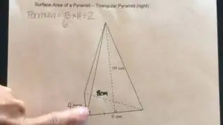 How to find the Surface Area of a Triangular Pyramid-Right Triangle