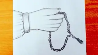 How to draw a praying hand with tasbih || Pencil drawing || Easy drawing tutorial.... 