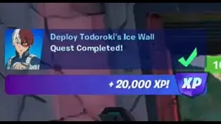 Fortnite - Deploy Todoroki's Ice Wall - Chapter 4 Season 4