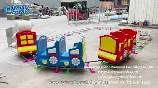 EPARK Track My Train 5 seats Amusement Park Rides Children Outdoor Kids Train Track Electric Train