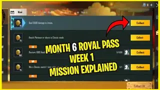 Month 6 week 1 mission explained pubg mobile // Season 6 royal pass  missions explained