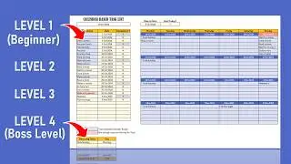 STEP by STEP: Automated Calendar Based Task or To-Do List in Excel - All Levels of EXCEL