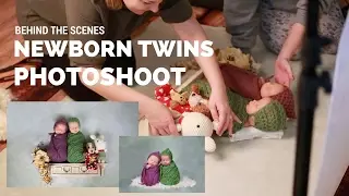 Photosession with adorable newborn twins, newborn photography tricks behind the scenes