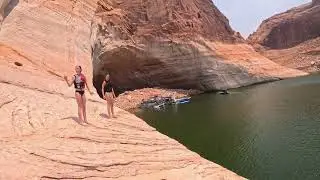 Kids CliffJump at Lake Powell