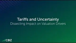 Tariffs and Uncertainty: Dissecting Impact on Valuation Drivers