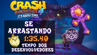 SE ARRASTANDO &ndash; Rel&iacute;quia ROXA dos DESENVOLVEDORES no CONTRA O TEMPO | Crash Bandicoot 4