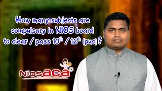 How many subjects are Compulsary in #nios  board to clear pass 10th |12th(PUC) ?